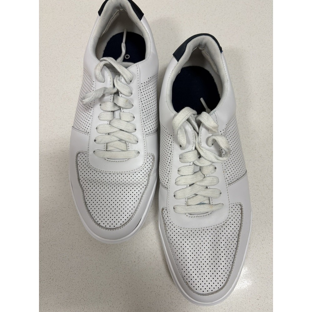 Cole Haan Men's Size 8.5 White Leather Sneakers C33987 Lace Up Casual Shoes